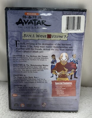 Avatar: The Last Airbender: Book 1: Water, Vol. 5 DVD Set New