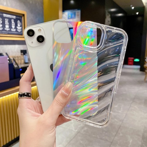 3D Rainbow Gradient Laser Case For iPhone 16 15 14 13 12 11 Pro Max Soft Cover - Picture 14 of 18