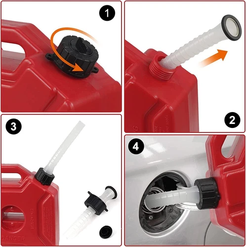 1.3 Gal Portable Gas Fuel Tank Petrol Storage Can For ATV UTV Motorcycle Car 5L - Bild 4 von 15