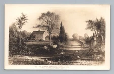 Poet Whittier's Haverhill Massachusetts WB Postcard