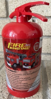 Techno Brand 1/58 Mini R/C Pumper Fire Truck In Fire Extinguisher Case Red