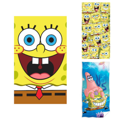 Sponge Bob Schwammkopf Badetuch Handtuch Strandtuch Duschtuch 70 x 140 cm