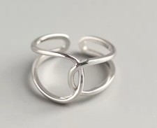 NEW Unisex Handmade 925 Sterling Silver Knot Band Ring
