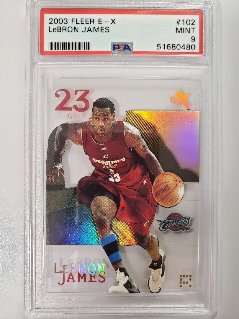 2003-04 Fleer E-X #102 Lebron James RC PSA 9 Mint INVEST Cavs HOF