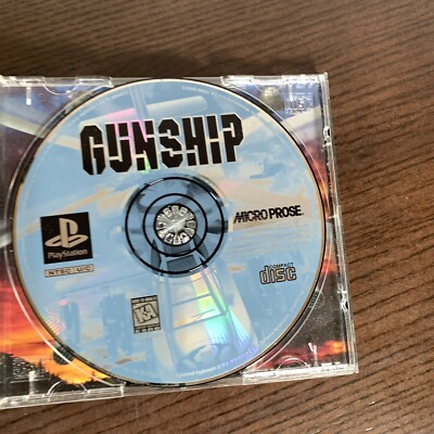 新品・ガンシップ【PS】 PlayStation Gunship Complete with Manual Micro Prose Vintage