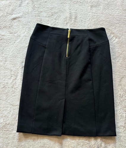 Michael Kors Basics Pencil Skirt Black Faux Zipper Pocket Size 8 - Picture 7 of 8