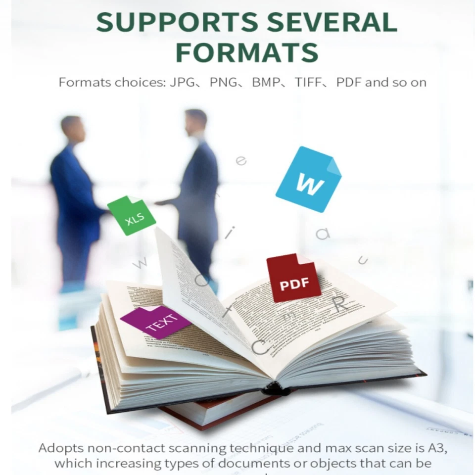 A3 A4 12MP Smart Document Scanner Portable Book Scanner OCR Auto-Flatten &Deskew - Image 4 of 4