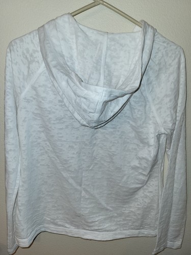 Exertex Girls Size PM White Semi Sheer Hooded Sweatshirt Full Zip L Sleeve 26 L - Picture 19 of 24