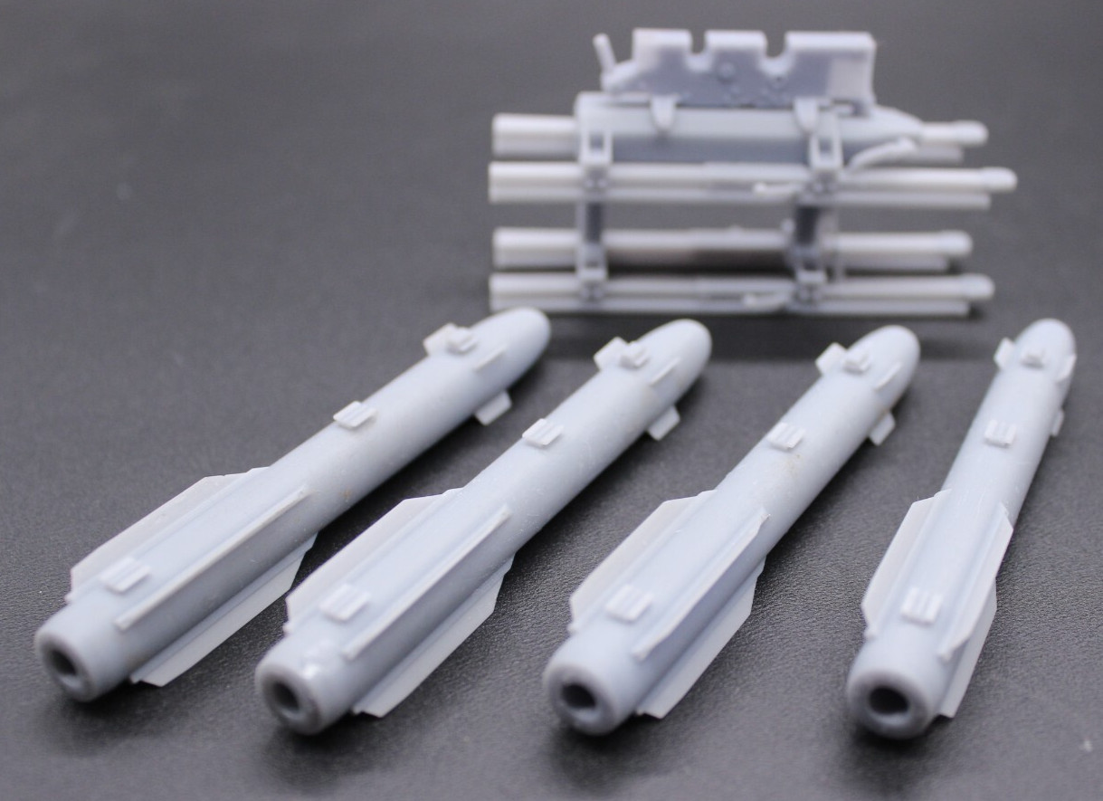 Custom AGM114 Hellfire Missile Launcher For 1:18 BBI AH-64 Apache Helicopter (1)