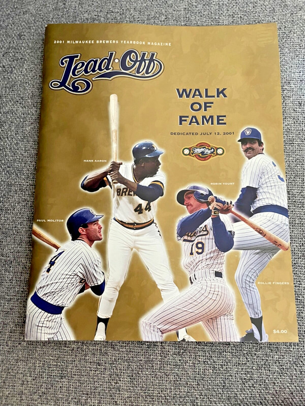 Inaugural 2001 Season Milwaukee Brewers Official Program & Ticket Stub