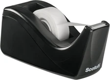 Scotch C60-BK Desktop Desk Tape Dispenser For Office, Heavy Duty, Black