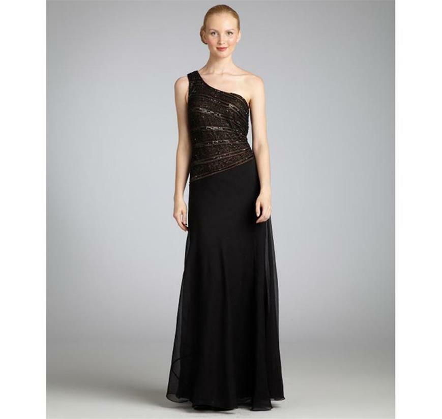 aidan mattox black beaded dress Aidan Mattox MN2E207786 main image 0