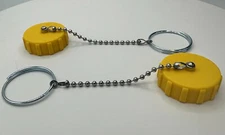 PACK OF 2 PROPANE TANK 1-3/4" ACME FILL VALVE CAP WITH TETHER CHAIN FORKLIFT LPG