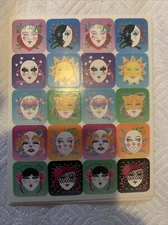 Vintage 1980 Eureka Harlequin Mask Maradi Gra Sticker Sheet 