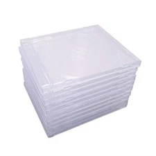 100 pcs 10.4 mm Standard Single Clear CD Jewel Case Assembled Clear Tray