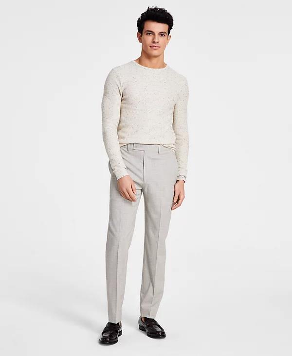 Calvin Klein Mens Slim Fit Performance Dress Pants Tan 33x32 New $95 JMROPJSY0872