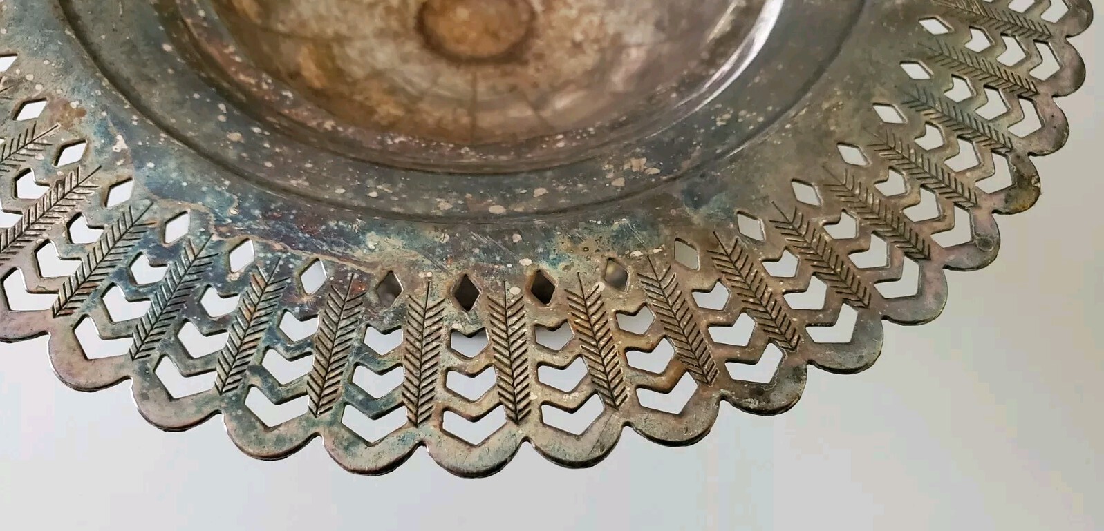 Vintage Rideau Plate Silverplate EPC Pierced Edge Compote Butter Server