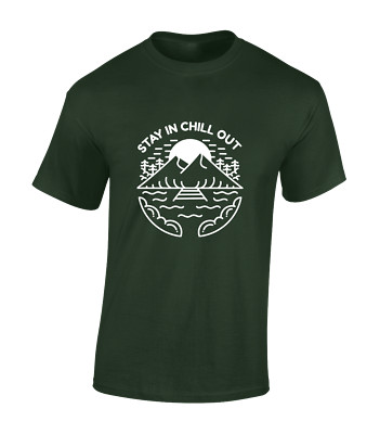 STAY IN CHILL OUT HERREN T SHIRT COOL OUTDOOR WALKING DESIGN WANDERN NATUR TOP