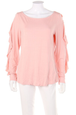 PATRIZIA DINI Longsleeve-Shirt Volants Frills D 42 nude pink