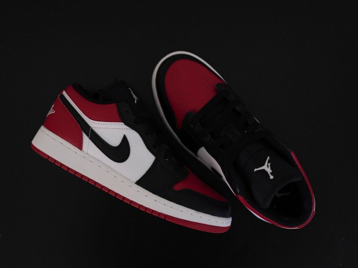 BRAND NEW - Nike Air Jordan 1 Low 'Bred Toe' 553558-612 GS 4Y/W