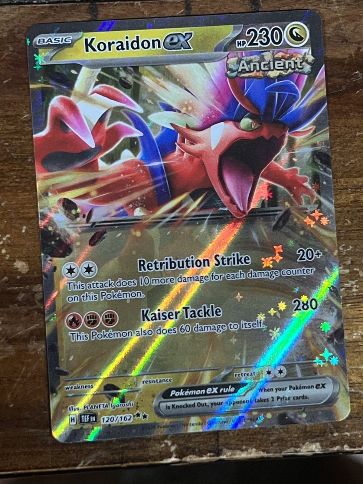 Pokemon TCG - Koraidon ex Double Rare Holo - 120/162 - Temporal Forces - NM/M
