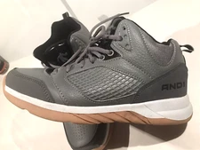 AND1  Athletic Basketball Shoes Sneakers Charcoal Gray Mens Size 7 Mid Tops