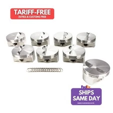 Je Pistons 258031, Set of 8 Aluminum Sbc Flat Top Piston Set 4.045 Bore -5Cc 
