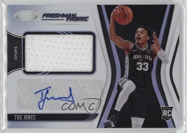 2020-21 Certified Freshman Fabric Signatures Tre Jones #TRE Rookie Auto RC 4f5