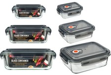 Premium Glass Food Storage Container with Vented Lids Vent Airtight