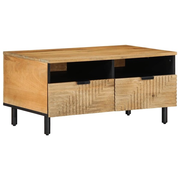 Couchtisch Braun 80X54X40 Cm Massivholz Mango-image