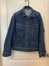 Vintage Lee Blue Denim Jacket 46R Made In USA PATD-153438 -J12