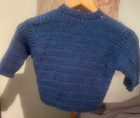 toddler sweater 2-3T, fine Italian yarn, professionally knit, blue, buttons — photo 3