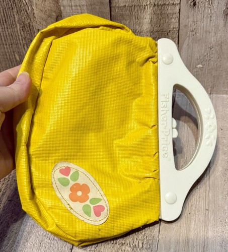 Vintage Fisher Price My Pretty Dress Up Yellow Purse Very Nice - Picture 4 of 8