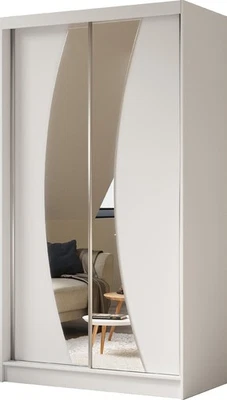 Armoire Vex 120/150/160/200 cm, miroir portes coulissantes armoire à portes... - Photo 1/4