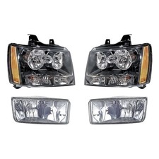 For Chevy Tahoe 07-14 4-piece Kit Driver And Passenger Side Headlights Driver For Chevy Tahoe 07-14 4-piece Kit Driver And Passenger Side Headlights Driver
