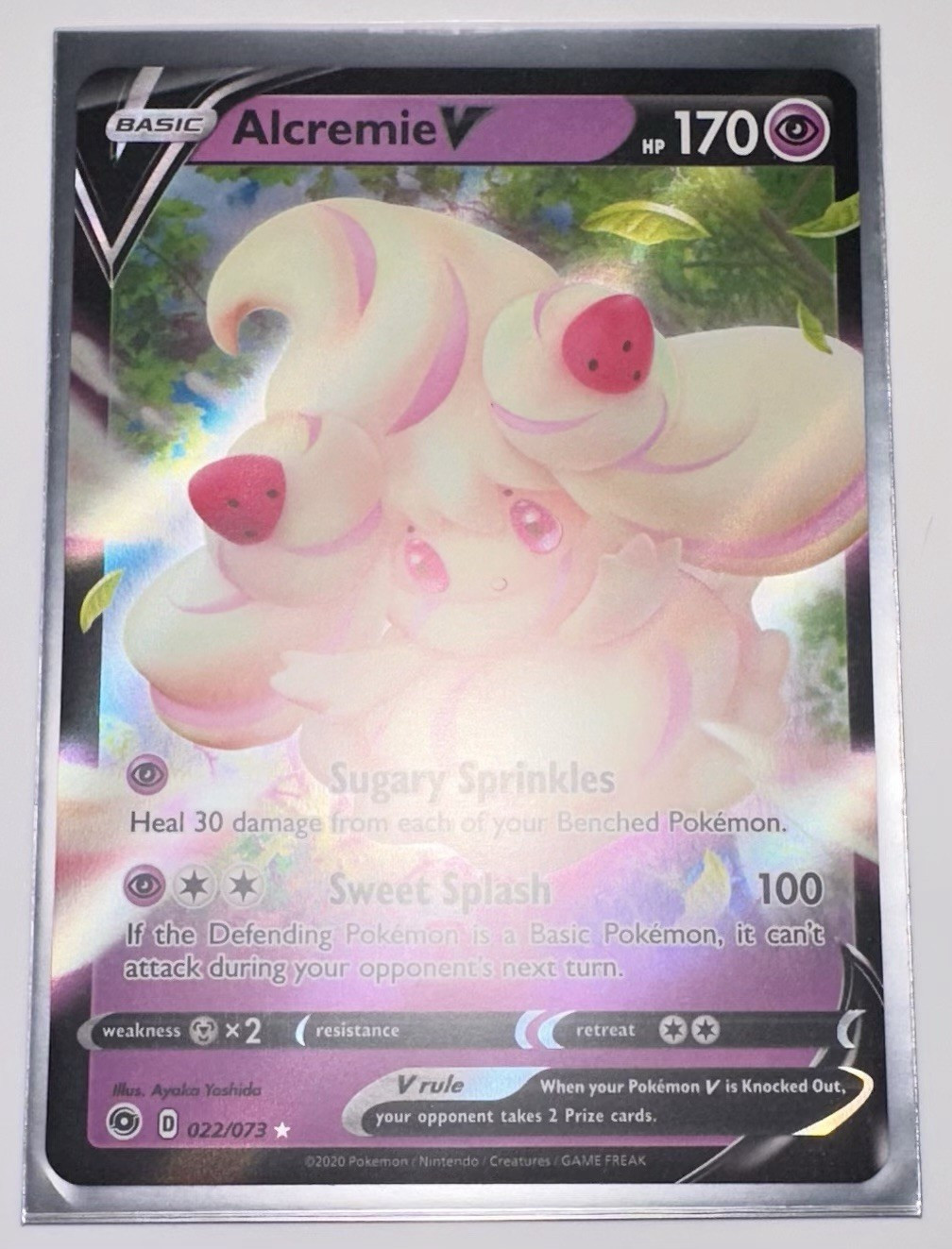 Pokémon TCG Alcremie V 22/73 Champions Path Ultra Rare Holo EN
