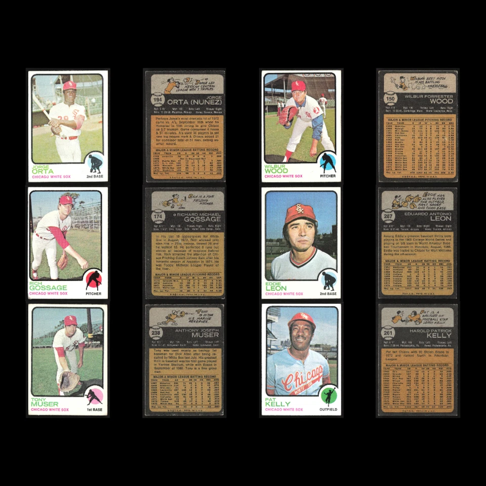 Lote De Colección Medias Blancas de Chicago Sin Duplicados 100 Tarjetas de Béisbol Topps Distribuidor A Granel Foto 3 de 4