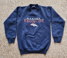 Vintage Youth Denver Broncos Embroidered Crew Neck Sweatshirt Size Small
