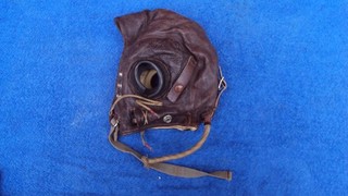 WW2 RAF Type C Flying Helmet With Internal Wiring.