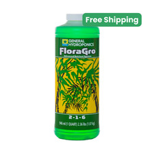 General Hydroponics Flora Gro 1 QT , 1 Gal , 2.5 Gal , 6 Gal