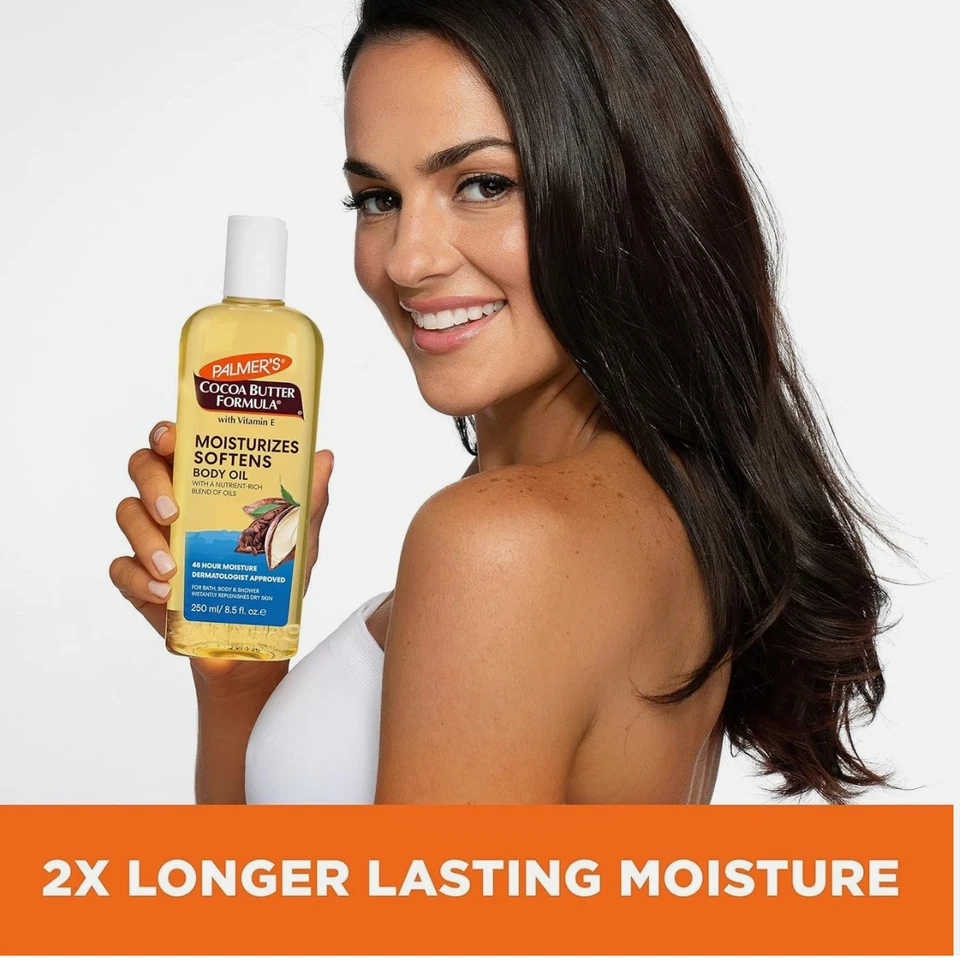 Aceite corporal hidratante fórmula de manteca de cacao Palmer's 4170 8,5 oz Foto 2 de 4