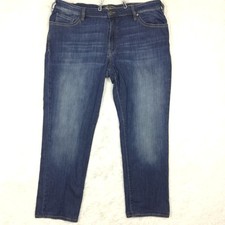 34 Heritage Mens Jeans Charisma Straight Leg Comfort Rise Blue Denim Waist 44