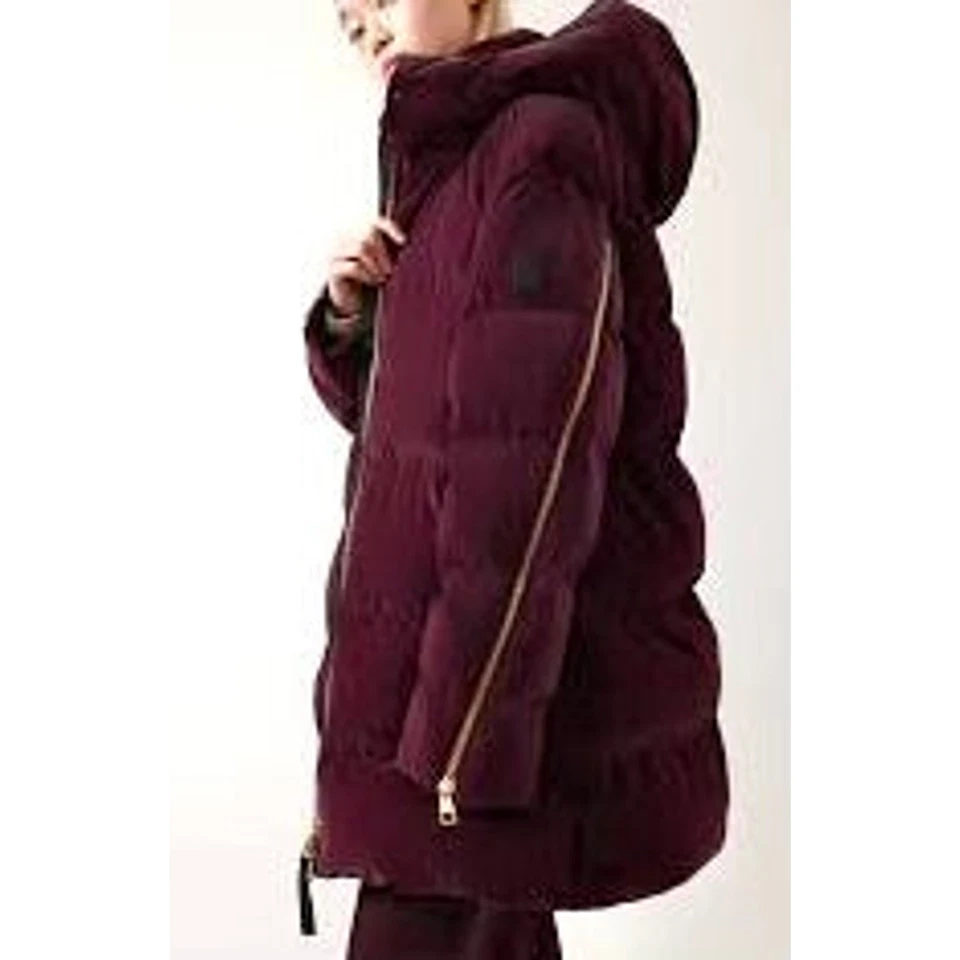 ATHLETA Alicia Keys Velvet Luxe Puffer NWT, Burgundy, Large, Free Shipping! B5 - Image 4 of 4