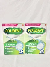 Set of 2 Polident 3 Minute Denture Cleanser Tablets - 84 Count