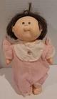 VINTAGE 1978 1983 CABBAGE PATCH KIDS  BROWN  HAIR GIRL DOLL PINK OUTFIT 13"