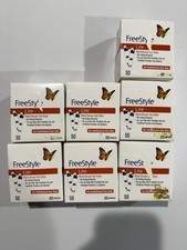 7 FreeStyle Lite Test Strips 50ct Each 350 Total - 6 Exp 2027, 1 Exp 2026