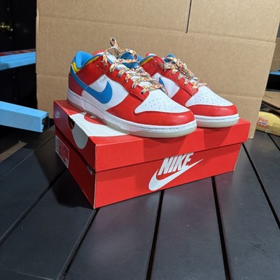 Size 10 - Nike Dunk Low x LeBron James x Fruity Pebbles Red 