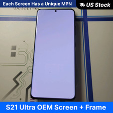 DISCOUNT Original OEM For Samsung Galaxy S21 Ultra OLED Touch Screen w/ Midframe