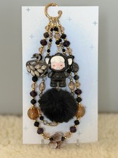 Handmade Bag/Phone Charm with Colorful Beads and figure