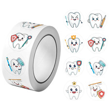 1Roll 500pcs Dental Care Stickers 2.5cm DIY T...